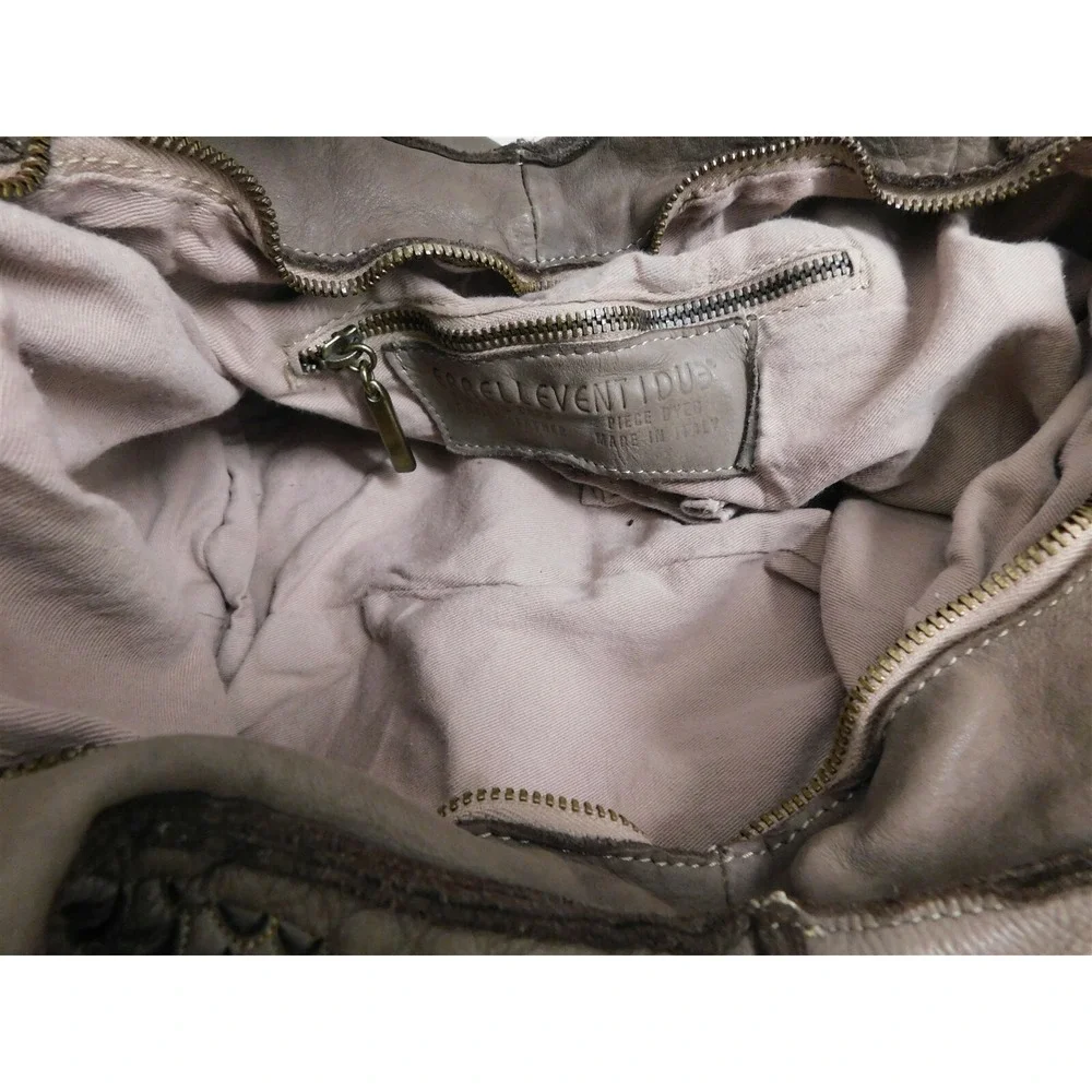 New Errelleventidue RL22 Italy Taupe Leather Large Hobo‎ Shoulder Bag